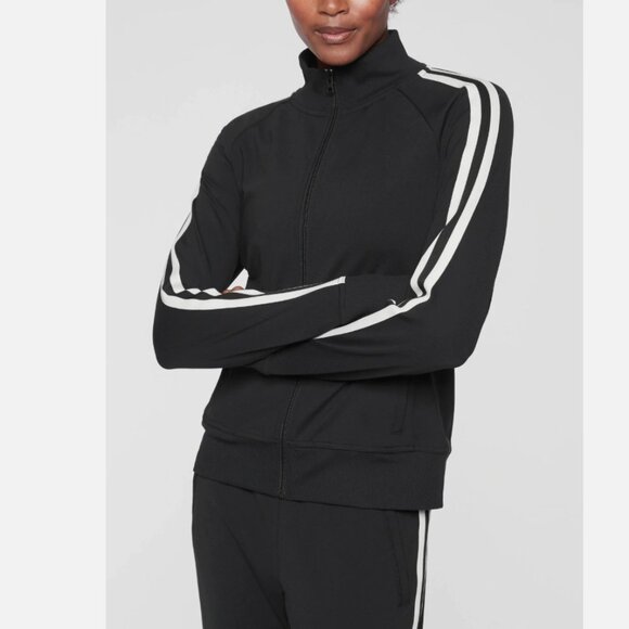 Athleta Circa Black Track Jacket Size Small - Picture 1 of 9